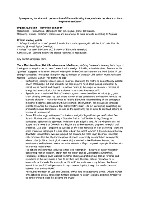 king lear essay questions