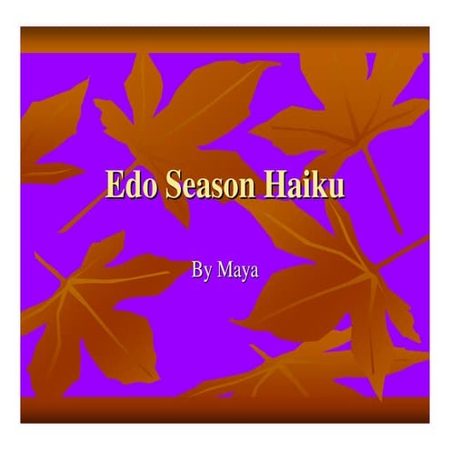 Edo Season Haiku 