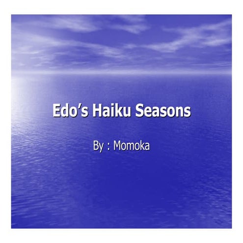 Edo's haiku seasons