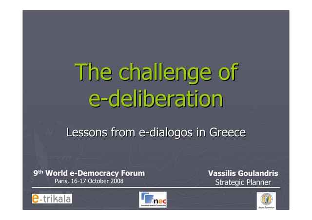 e-dialogos: An e-participation case...