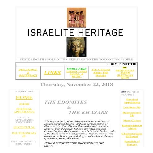 Edomites &; khazars Jews who are they today?