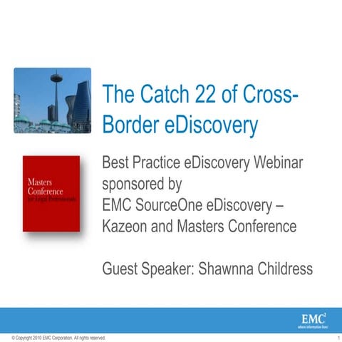 The Catch 22 of Cross Border eDiscovery
