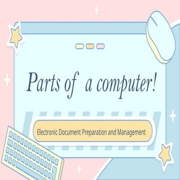 EDPM Presentation about hardware and software of a computer | PPTX