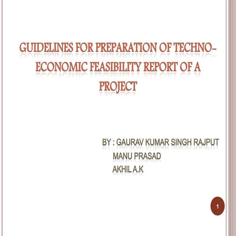 Techno Economic Feasibility Report I Gaurav Singh Rajput