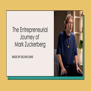 Entrepreneurial Journey of Mark Zuckerberg