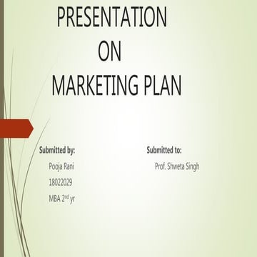  marketing plan