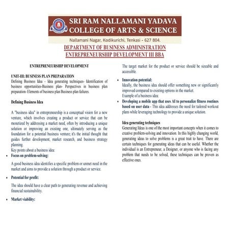 study about entrepreneurship development