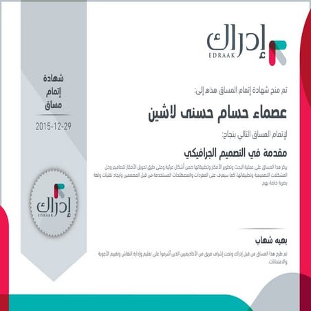Graphic Design Introduction Course Certificate 
