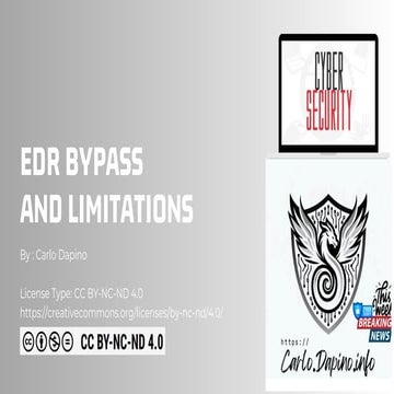 Presentation on EDR bypasses and relevant offensive and defensive techniques