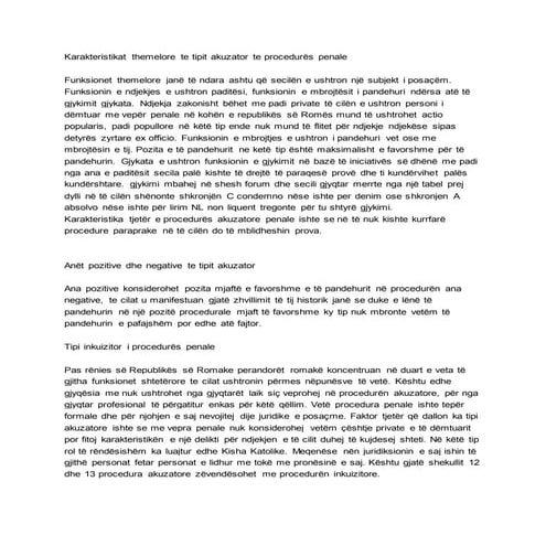 E Dreja e Procedures Penale - Pyetje Me Përgjigje