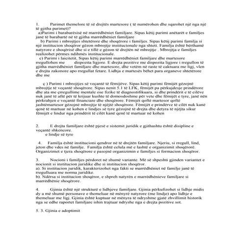 E Drejta Familjare   Pyetje e Pergjigje