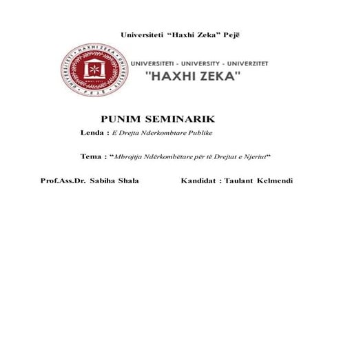 E drejta ndërkombëtare publike   punim seminarik.