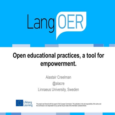  Open educational practices, a tool for empowerment