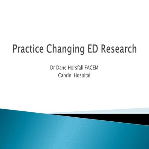 Emergency medicine research