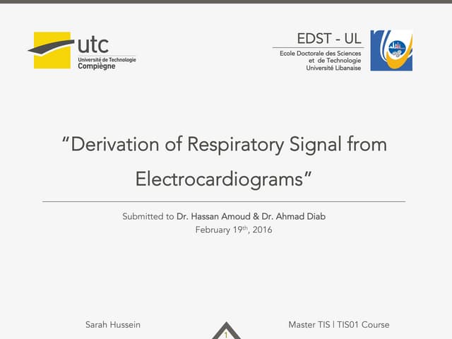 Electrocardiogramm Derived Respiratory Signal (EDR signal) 