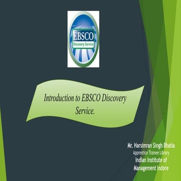 EBSCO discovery services
