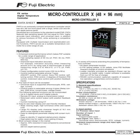 Bộ điều khiển nhiệt độ (Temperature Controller) Fuji Electric PXF5