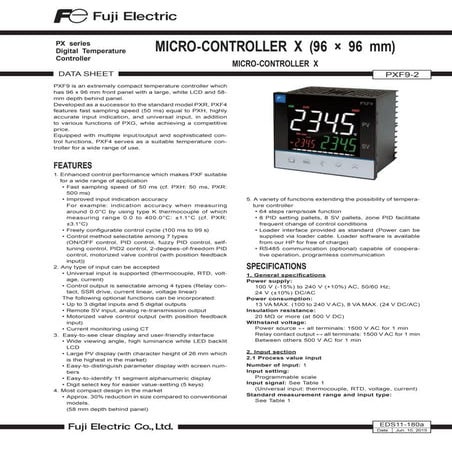 Bộ điều khiển nhiệt độ (Temperature Controller) Fuji Electric PXF9