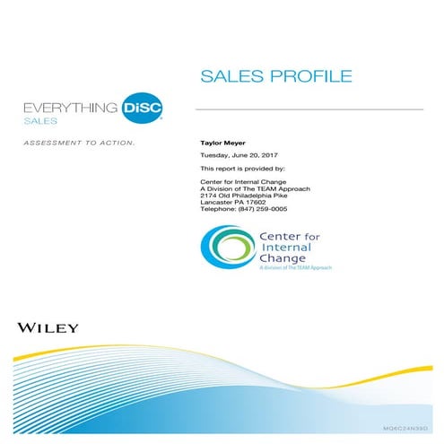 Everything DiSC® Sales Profile