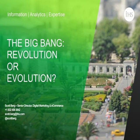 The Big Bang: Revolution or Evolution? - Scott Berg [ Energy Digital Summit 2015]
