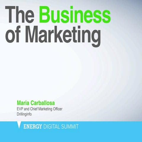 The Business of Marketing - Maria Carballosa [Energy Digital Summit 2015]