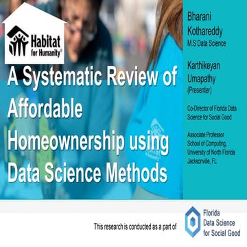 A Systematic Review of Affordable Homeownership using Data Science Methods