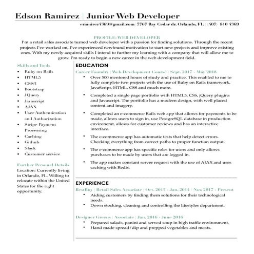 Edson Ramirez resume