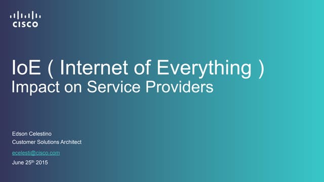 Internet of Everything - Edson Cele...