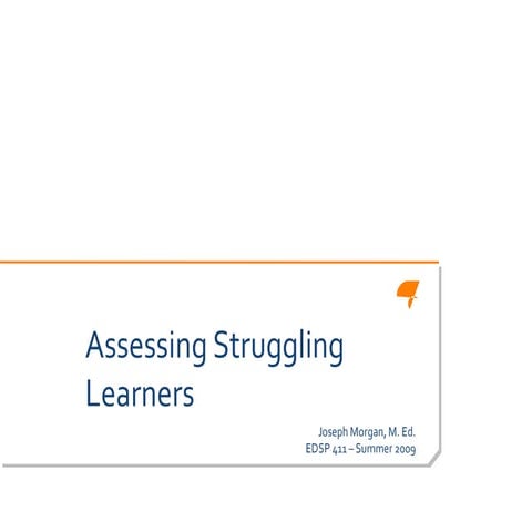 assessment with struggling students