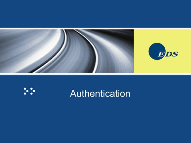Eds user authenticationuser authentication methods