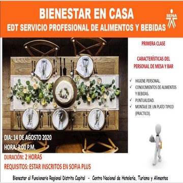 EDT 1 SERVICIO PROFESIONAL DE ALIMENTOS Y BEBIDAS - CARACTERISTICAS DEL PERSO...