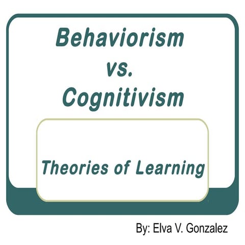 Behaviorism & Cognitivism- antonio alonso