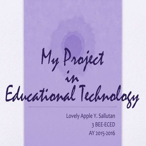 My Project in Educational Technology 2