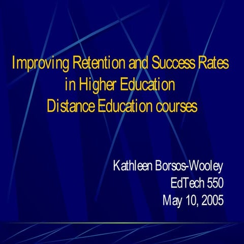 Edtec 550 improving retention and success rates   kbw