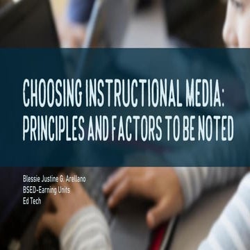 Choosing instructional media (EDUCATIONAL TECHNOLOGY)