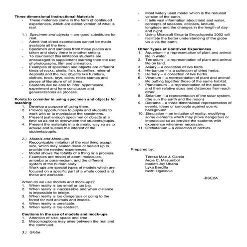 Ed Tech - 3D materials