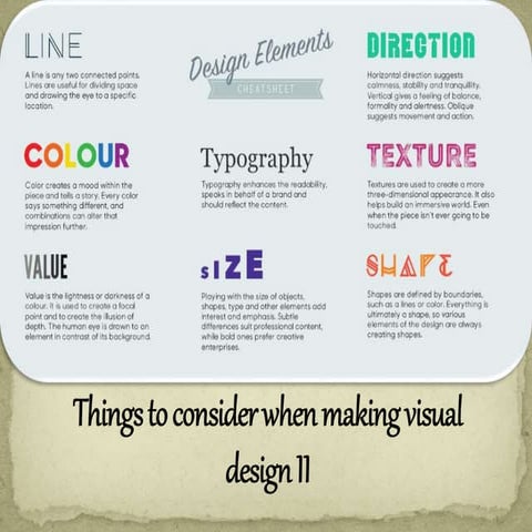 Things to consider when making visual design | PPT