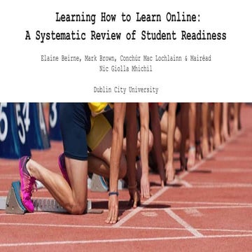 Learning How to Learn Online:  A Systematic Review of Student Readiness