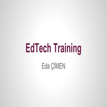 Ed tech training by Işıl Boy -    Eda Çimen