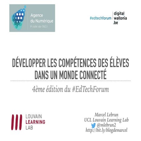 Développer les compétences des élèves dans un monde connecté
