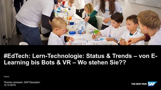 Lerntechnologie oder kurz #EdTech - von E-Learning bis Bots 