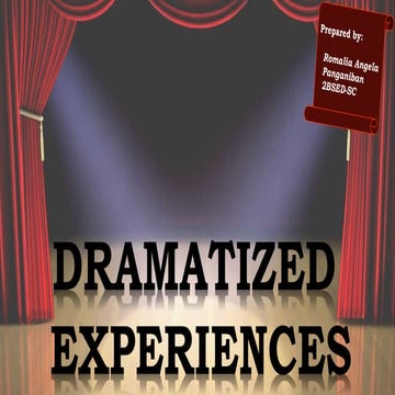 ED TECH I - Teaching with Dramatized Experiences