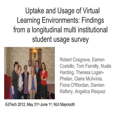 Uptake and Usage of Virtual Learning Environments: Findings from a longitudin...