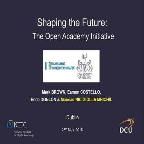 Shaping the Future:  The Open Academy Initiative