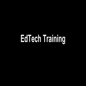 Ed tech training