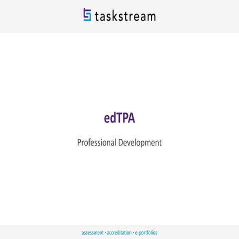 Edtpa Professional Development Pptx