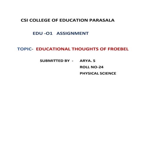 Edu 01 arya. s 24 (1) Froebel