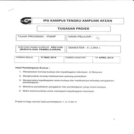 Edu3106 assignment | PDF