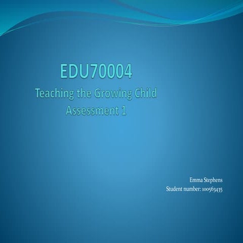 EDU40007 assessment 1