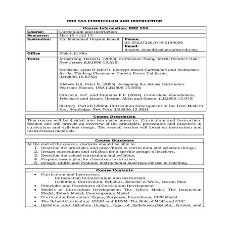 Edu555 course info mac15 jul15